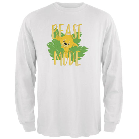 Beast Mode Cute Lion Cub Mens Long Sleeve T Shirt