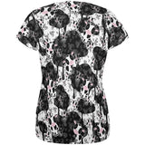 Cute Mad Cow Pattern All Over Womens T Shirt