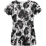 Cute Mad Cow Pattern All Over Womens T Shirt