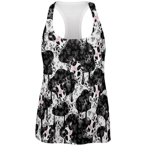 Cute Mad Cow Pattern All Over Womens Work Out Tank Top