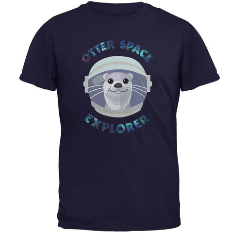 Otter Outer Space Explorer Cute Mens T Shirt