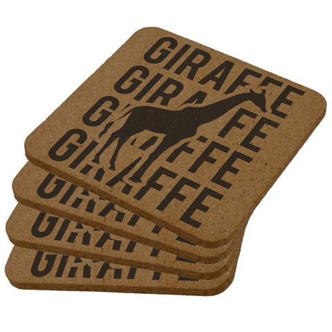 Giraffe Square Cork Coaster Set