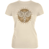 Henna Mandala Elephant Juniors Soft T Shirt front view