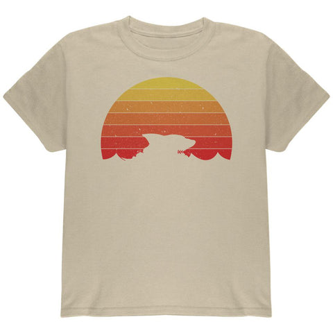 Ocean Shark Retro Sunset Youth T Shirt