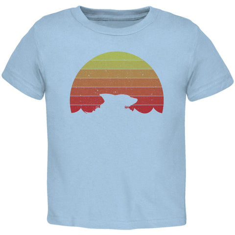 Ocean Shark Retro Sunset Toddler T Shirt