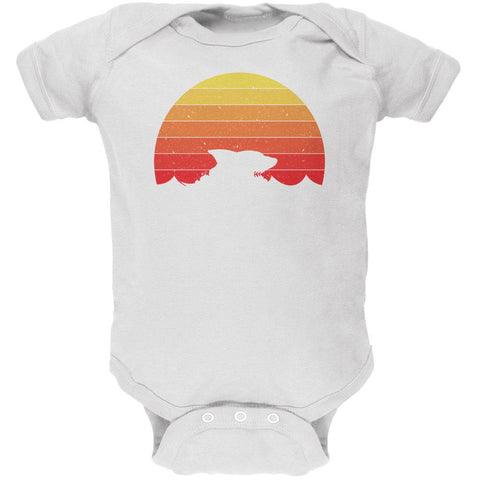 Ocean Shark Retro Sunset Soft Baby One Piece