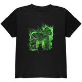 Henna Mountain Gorilla Jungle Splatter Youth T Shirt