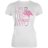 I Just Really Like Flamingos Juniors Soft T Shirt