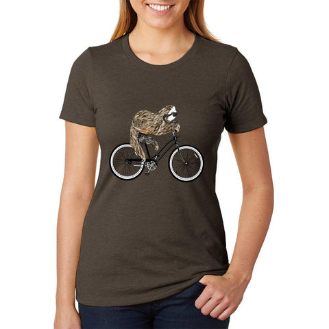 Bicycle Sloth Juniors Soft Heather T Shirt