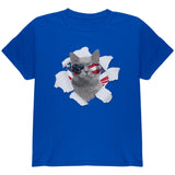 4th of July Meowica Americat Patriot Youth T Shirt