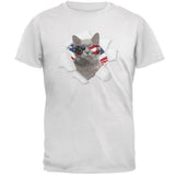4th of July Meowica Americat Patriot Mens T Shirt