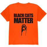 Halloween Black Cats Matter Youth T Shirt front view
