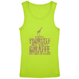 Always Be Yourself Giraffe Youth Girls Tank Top