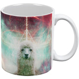 Galaxy Llama of Namaste Tetrahedron All Over Coffee Mug