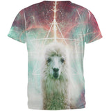 Galaxy Llama of Namaste Tetrahedron All Over Mens T Shirt