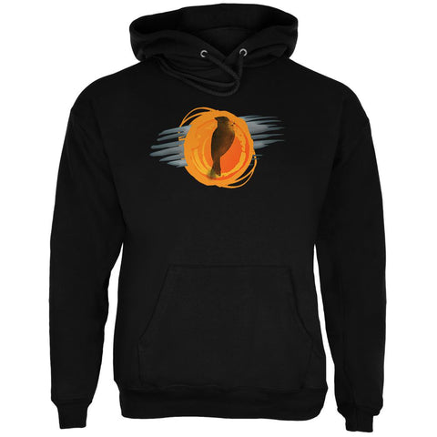 Halloween Raven in a Harvest Moon Abstract Mens Hoodie