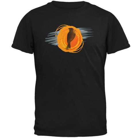 Halloween Raven in a Harvest Moon Abstract Mens T Shirt