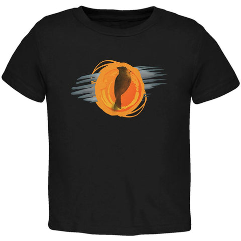 Halloween Raven in a Harvest Moon Abstract Toddler T Shirt