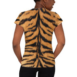 Halloween Costume Tiger All Over Womens Costume T Shirt with Tiger Ears Headband
