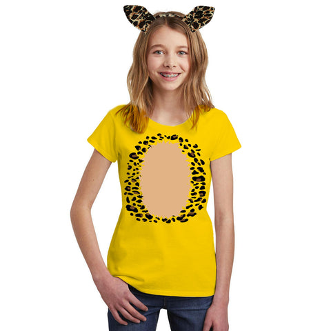 Halloween Costume Leopard Big Kid Costume T Shirt with Leopard Ears Headband