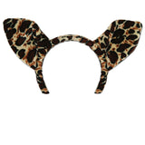 Halloween Costume Leopard Pattern All Over Womens Costume T Shirt with Leopard Ears Headband
