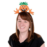 Halloween Costume Pumpkin All Over Mens Costume T Shirt with Jack-O-Lantern Headband