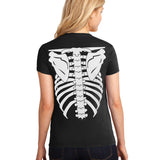 Halloween Costume Skeleton Glow In The Dark Juniors Costume T Shirt with Skeleton Gloves