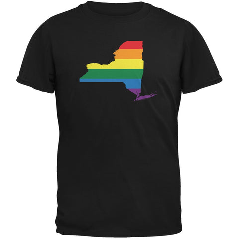 New York LGBT Gay Pride Rainbow Black Adult T-Shirt