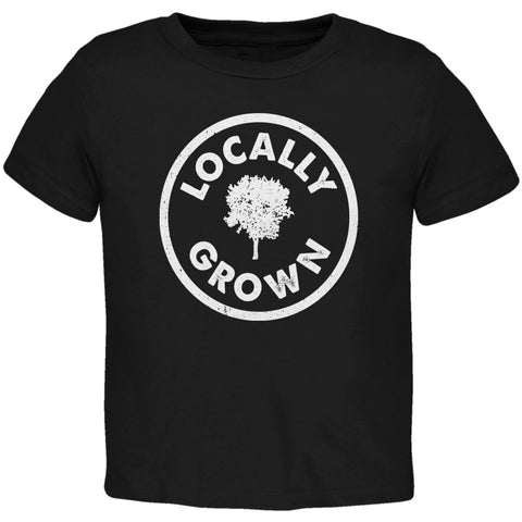 Earth Day - Locally Grown Black Toddler T-Shirt  front view