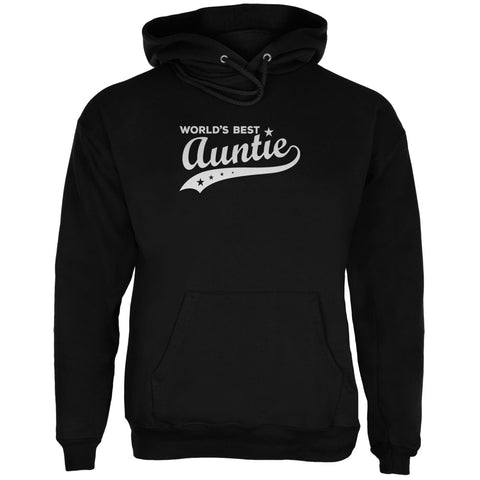 World's Best Auntie Black Adult Hoodie front view