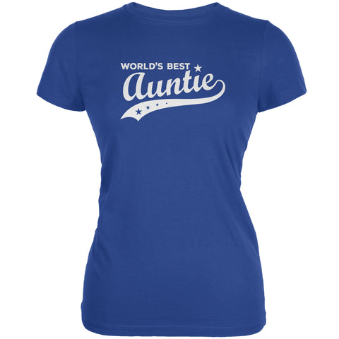 World's Best Auntie Royal Juniors Soft T-Shirt front view