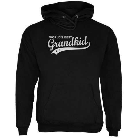 World's Best Grandkid Black Adult Hoodie front view