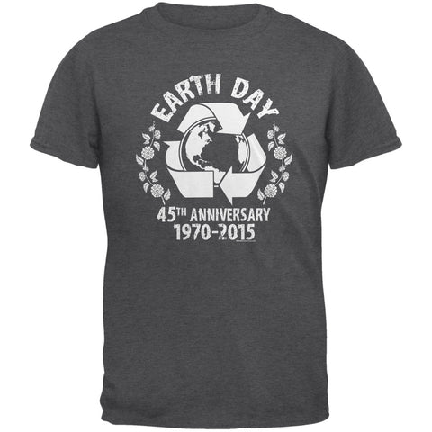 Earth Day - 45th Anniversary Dark Heather Adult T-Shirt front view