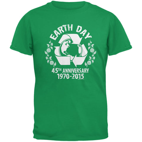 Earth Day - 45th Anniversary Irish Green Adult T-Shirt front view