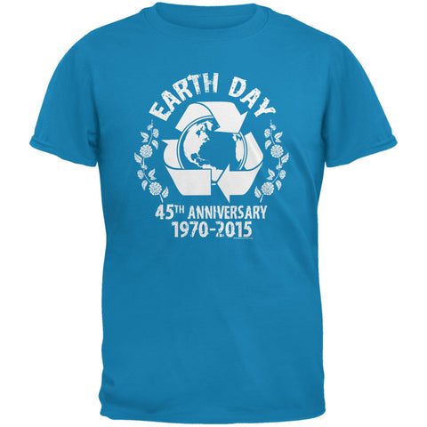 Earth Day - 45th Anniversary Sapphire Blue Adult T-Shirt front view