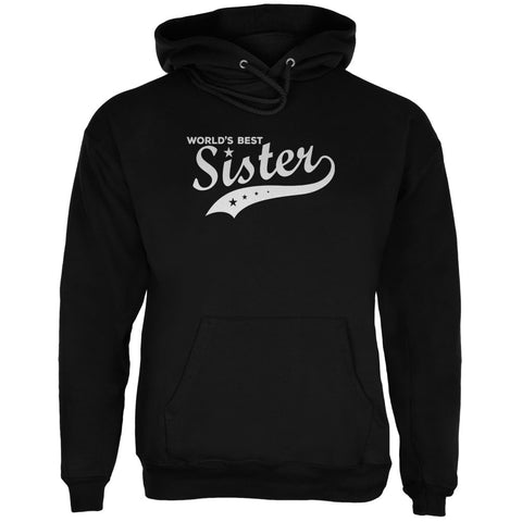 World's Best Sister Black Adult Hoodie front view