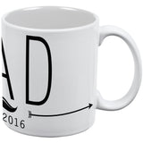 DAD Est 2016 Green All Over Coffee Mug front view