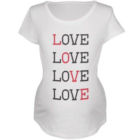 Valentines Day - All About Love White Soft Maternity T-Shirt front view