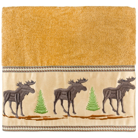 Moose in Forest Bath Towel