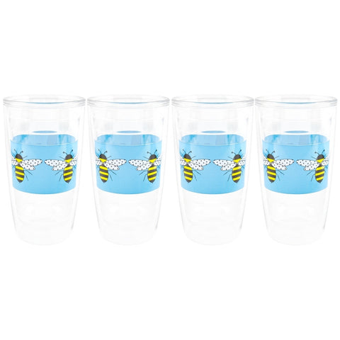 Bumble Bee Flying Set Of Four Tumblers