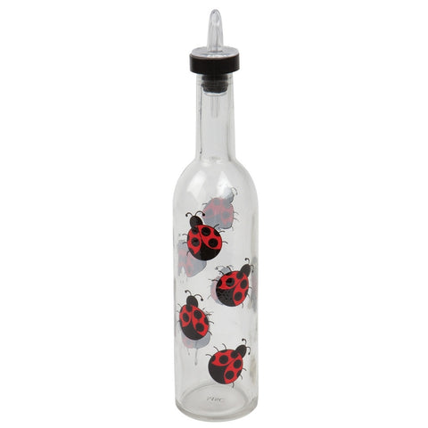 Ladybugs Crawling Glass Spout Bottle