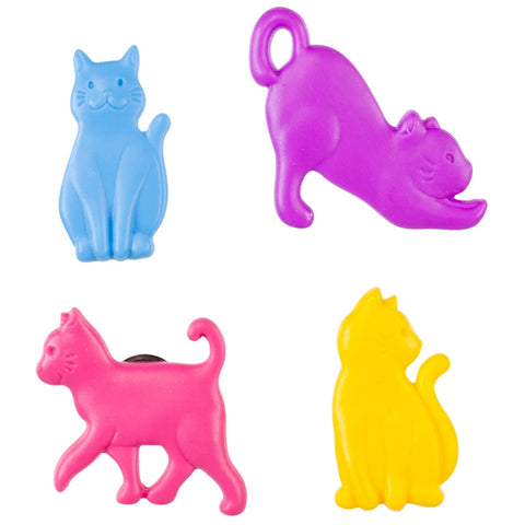 Variety Cats Wild Bunch Set of Four Magnets