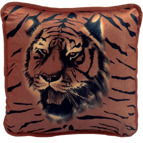 Tiger Face Plush Pillow