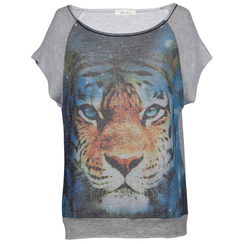 Tiger Face All-Over Women's Baggy T-Shirt