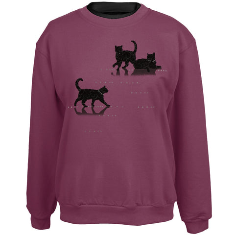 Cats Shadowed Walk Women's Crew Neck Sweatshirt