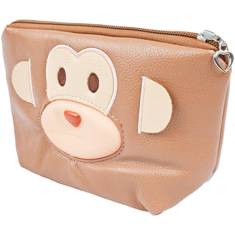 Brown Monkey Cosmetic Bag
