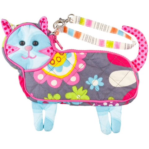 Fly Away the Cat Soft Plush Wristlet Bag