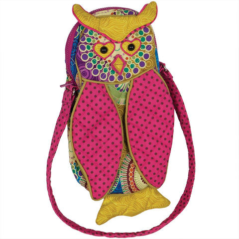 Spiral the Purple Owl Soft Plush Shoulder Bag