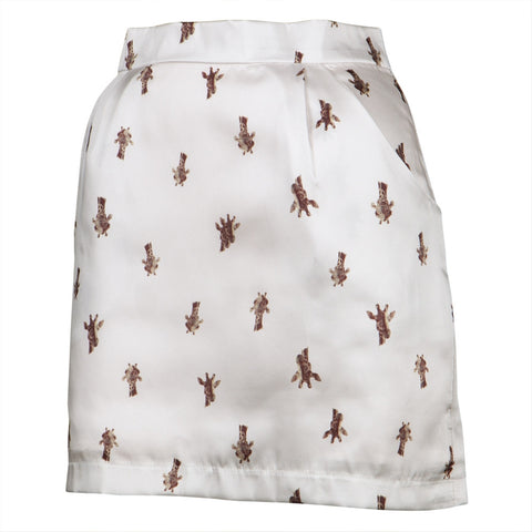 Giraffe Print Women's Pocket Skirt