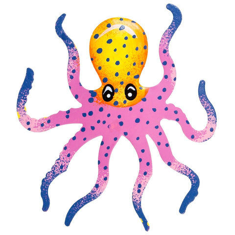 Pink Octopus Body Bobble Metal Magnet